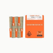 SHERBINSKIS THCA LIVE ROSIN 5PK JOINTS / CHERRY GELLO - HYBRID